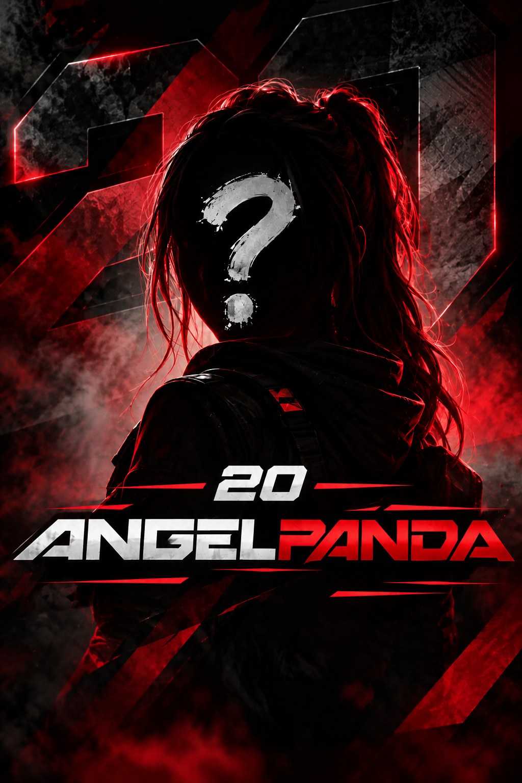 Affiche mystère d'AngelPanda, joueuse remplaçante Valorant de 7Roll Legacy, maillot numéro 20